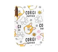 Custodia per rossetto con specchio Corgi Dog Puppie Lip Gloss Holder Portable Lipstick Storage Box Travel Makeup Bag Mini Leather Cosmetic Pouch Contiene 3 Rossetti, Multicolore, 9.5x2x7