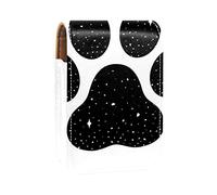 Custodia per rossetto da esterno con impronta di zampa di cane, organizer portatile per rossetti, con specchio, mini borsa per il trucco da donna, contiene fino a 3 rossetti, Multicolore, 9.5x2x7