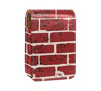 Custodia per rossetto da esterno con impronta di zampa di cane, organizer portatile per rossetto, con specchio, mini borsa per il trucco da donna, contiene fino a 3 rossetti, Multicolore 2, 9.5x2x7