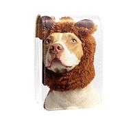 Custodia per rossetto da esterno per cane, animale, portatile, con specchio, mini borsa per il trucco, contiene fino a 3 rossetti, Multicolore, 9.5x2x7 cm/3.7x0.8x2.7 in