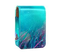 Custodia per rossetto da esterno per esterni, con gatto, unicorno, cane, organizer portatile per rossetti, con specchio, mini borsa per il trucco, contiene fino a 3 rossetti, Multicolore, 9.5x2x7
