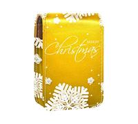Custodia per rossetto da esterno per Natale, nevicata e lucidalabbra, portatile, da viaggio, mini custodia per cosmetici in pelle, contiene 3 rossetti, Multicolore -4, 9.5x2x7 cm/3.7x0.8x2.7 in