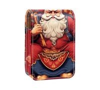 Custodia per rossetto,organizer per rossetto in pelle lucidalabbra con specchio,mini borsa porta rossetto,Illustrazione della mitologia orientale del Dio della ricchezza