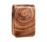 Custodia per rossetto,organizer per rossetto in pelle lucidalabbra con specchio,mini borsa porta rossetto,Modello di anelli annuali della pianta