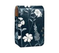 Custodia per rossetto,organizer per rossetto in pelle lucidalabbra con specchio,mini borsa porta rossetto,Libellula Della Pianta Del Fiore Della Farfalla