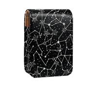 Custodia per rossetto,organizer per rossetto in pelle lucidalabbra con specchio,mini borsa porta rossetto,Mappa del cielo della costellazione