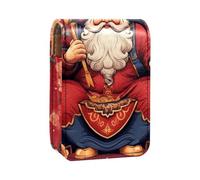 Custodia per rossetto,organizer per rossetto in pelle lucidalabbra con specchio,mini borsa porta rossetto,Illustrazione della mitologia orientale del Dio della ricchezza