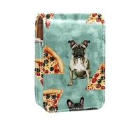 Custodia per rossetto,organizer per rossetto in pelle lucidalabbra con specchio,mini borsa porta rossetto,Cane e puzzle