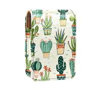 Custodia per rossetto,organizer per rossetto in pelle lucidalabbra con specchio,mini borsa porta rossetto,doodle colorato fiori cactus