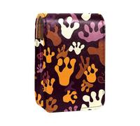 Custodia per rossetto,organizer per rossetto in pelle lucidalabbra con specchio,mini borsa porta rossetto,ossa e impronta della zampa