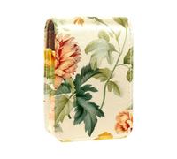 Custodia per rossetto,organizer per rossetto in pelle lucidalabbra con specchio,mini borsa porta rossetto,Pianta floreale variopinta del girasole