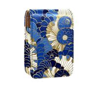 Custodia per rossetto,organizer per rossetto in pelle lucidalabbra con specchio,mini borsa porta rossetto,scale di turbolenza sfondo blu