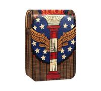 Custodia per rossetto,organizer per rossetto in pelle lucidalabbra con specchio,mini borsa porta rossetto,manifesto degli stati uniti d'america