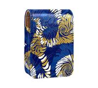 Custodia per rossetto,organizer per rossetto in pelle lucidalabbra con specchio,mini borsa porta rossetto,scale di turbolenza sfondo blu