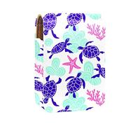 Custodia per rossetto per il surf all'aperto del Pacifico Organizer portatile per rossetto con specchio Mini borsa per trucco da donna può contenere fino a 3 rossetti, Multicolore 2, 9.5x2x7