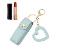 custodia per rossetto - Piccola borsa per cosmetici, custodia per cosmetici da viaggio | piccola custodia per rossetto portatile ed elegante in pelle PU con ciondolo ad amore per rossetto, l