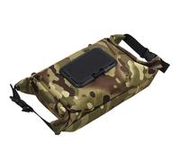 Custodia per salviette da viaggio Dispenser per salviette in tela impermeabile Contenitore da 9, 8 x 5, 3 x 3, 5 pollici con coperchio a pressione e chiusura arrotolabile con zip Porta port.