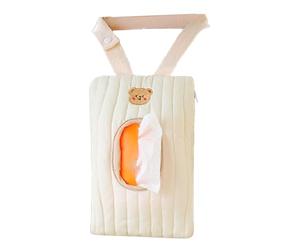 Custodia per salviettine, 20 x 15 cm, riutilizzabile, con gancio, dispenser per salviettine, tessuto EVA impermeabile, coperchio ad accesso rapido, portatile, ricaricabile, per viaggi, auto