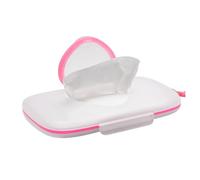 Custodia per salviettine umidificate - Portasciugamani compatto, Sigillante per coperchio a forma di cuore rosa, dispositivo per fazzoletti leggero, custodia portatile robusta con chiusura a pressione