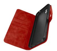 Custodia per Samsung A22 5G Effetto Coccodrillo, Portafoglio, Supporto Rossa