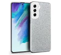 Custodia per Samsung G990B Galaxy S21 FE Glitter Argento