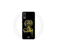 Custodia per Samsung Galaxy A02 Logo Cobra Kai Giallo Su Sfondo Nero Poster Serie
