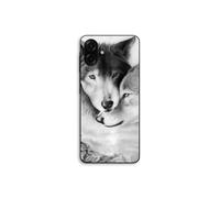 Custodia per Samsung Galaxy A07 Il lupo e la lupa Animale nero e bianco Maniacase