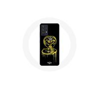 Custodia per Samsung Galaxy A13 5G Logo Cobra Kai Giallo Su Sfondo Nero Poster Serie