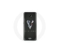 Custodia per Samsung Galaxy A3 2017 Vikings Serie Stagione 6 logo V Spada Grigia Fondo Nero