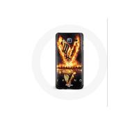 Custodia per Samsung Galaxy A3 Vikings Serie Stagione 6 logo V Spada di Fuoco Fondo Nero