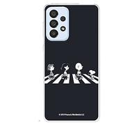 Custodia per Samsung Galaxy A33 5G Ufficiale di Snoopy Peanuts Personaggi Beatles Trasparente per proteggere il tuo cellulare. Cover per Samsung in silicone flessibile con licenza ufficiale Snoopy
