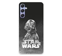 Custodia per Samsung Galaxy A34 5G ufficiale di Star Wars Darth Vader sfondo nero per proteggere il tuo cellulare. Cover per Samsung in silicone trasparente flessibile