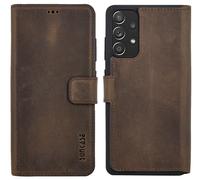 Custodia per Samsung Galaxy A52 5G Pocket-Book Vera Pelle Protettiva Wallet Case