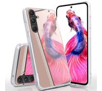 Custodia per Samsung Galaxy A55 5G Silicone Case Cover Custodia a Specchio Cr...