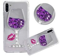 Custodia per Samsung Galaxy A55,Brillantini Liquido Cover per Samsung Galaxy A55 Tazza da Vino Bling Glitter Custodia , Sabbie Mobili, Glitter, Cordino, Custodia del Telefono Carino Bling Sparkle