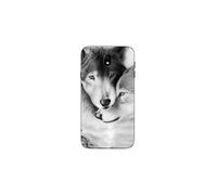 Custodia per Samsung Galaxy J7 2018 Il lupo e la lupa Animale nero e bianco