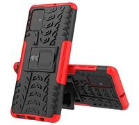 Custodia per Samsung Galaxy M52 5G con Supporto Bumper Case Cover Armor Rigida Resistente Doppio Strato Protettiva Ibrida Agli Urti (Samsung Galaxy M52 5G, Rosso)