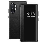 Custodia per Samsung Galaxy Note 10 Plus Custodia S View Window, sottile traslucida Clear View Folio 360 gradi custodia protettiva flip per Note 10 Plus Custodia flip per Galaxy Note 10 Plus (nero)