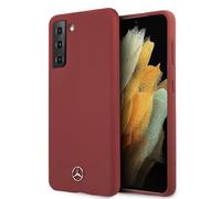 Mercedes MEHCS21MSILRE - Custodia rigida in silicone per S21+ G996, colore: Rosso