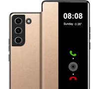 Custodia per Samsung Galaxy S22 Custodia S View, Clear View Flip Pelle per Samsung S22 5G Custodia, Lusso Extra Sottile Antiurto Resistente ai Graffi