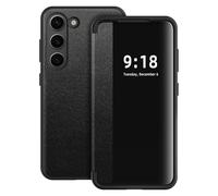 Custodia per Samsung Galaxy S23 Custodia S View Window, traslucida Clear View Folio Slim 360 gradi Protettiva Telefono Flip Custodie per Samsung S23 5G (nero)