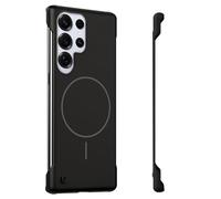 Custodia per Samsung Galaxy S23 Ultra Custodia, compatibile con Mag-Safe Magnet Wireless, senza bordi, con impugnatura slim antiscivolo, sottile, resistente agli urti, colore nero
