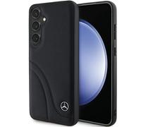 Tagua Galaxy S24 Mercedes Vera Pelle Nero Stern Logo