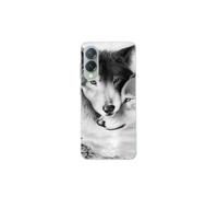 Custodia per Samsung Galaxy S25 Edge Il lupo e la lupa Animale nero e bianco Maniacase