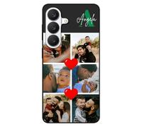 Custodia per Samsung Galaxy S26 - Personalizza più foto con iniziale/nome, custodia protettiva personalizzata in silicone TPU, custodia sottile e morbida antiurto regalo unico compleanno anniversario