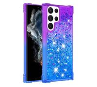 Custodia per Samsung Galaxy S26 Plus, Glitter Bling Clear Liquido Custodia TPU Silicone Morbido Brillantini Quicksand Antiurto Protettivo Case Cover per Samsung Galaxy S26 Plus.Purple Blue YBJ