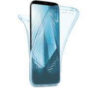 moex Doppia Custodia per Samsung Galaxy S9 Plus, Custodia in Silicone Trasparente, Custodia Protettiva Completa su Entrambi i Lati: Anteriore e Posteriore, Aqua