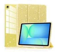 Custodia per Samsung Galaxy Tab A11+ Plus 11" 2025/Galaxy Tab A9+ Plus 11" 2023, Mansiruyi Slim Tri-fold Stand Samsung A11 Plus/A9Plus Custodia per tablet con portapenne per A11Plus/A9 Plus - Giallo