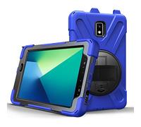 Custodia per Samsung Galaxy Tab Active 2 2019 8.0 pollici SMT390T395, cavalletto con rotazione a 360 gradi a 3 strati ibrido resistente antiurto cinghia da polso e tracolla design per tablet T390