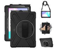 Custodia per Samsung Galaxy Tab Active Pro 10.1, custodia per Galaxy Tab Active4 Pro, resistente e robusta, antiurto, con supporto a 360°, cinturino da polso e tracolla, per SM-T540/T547/T630/T638